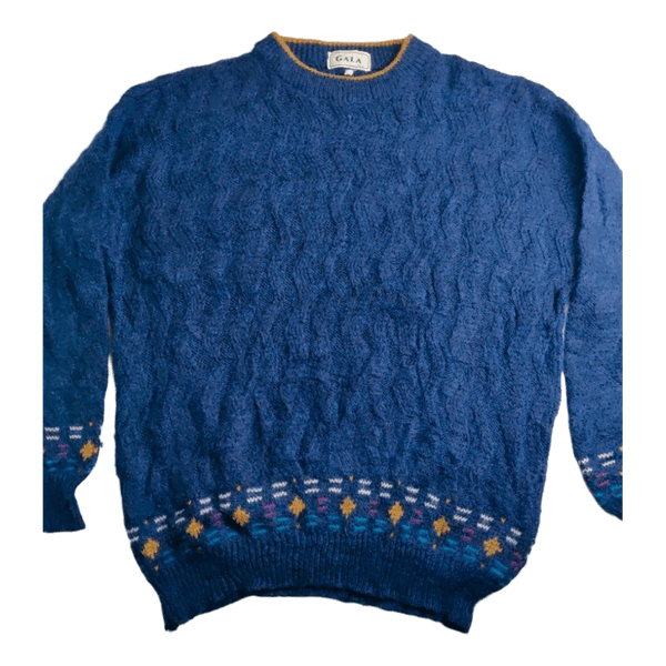 Gala Italy Teksturineule Geometrinen Kuviolla - Sininen - L/XL