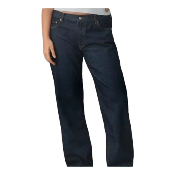 Mørkeblå straight leg jeans