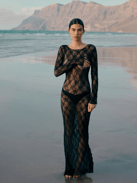 Lace maxi skirt