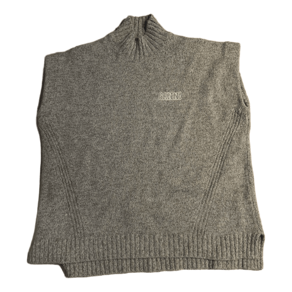 Grey knitted vest