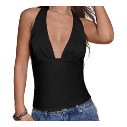 Sort halterneck top