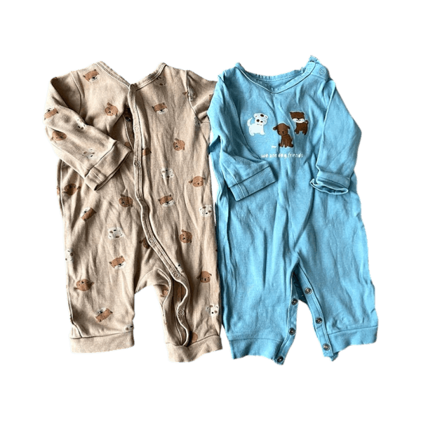 Fox & Bunny sleepsuit set