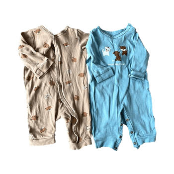 Fox & Bunny sleepsuit set