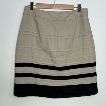 Laura Ashley Beige Linen Skirt 38
