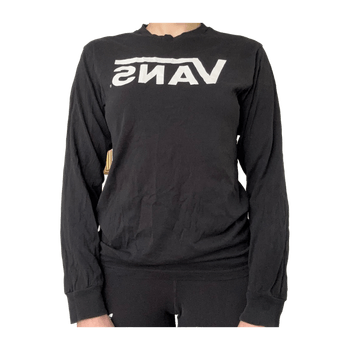 Vans musta pitkähihainen paita S – logo / street / basic