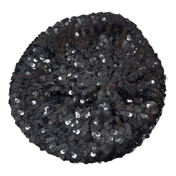 Black sequin beret