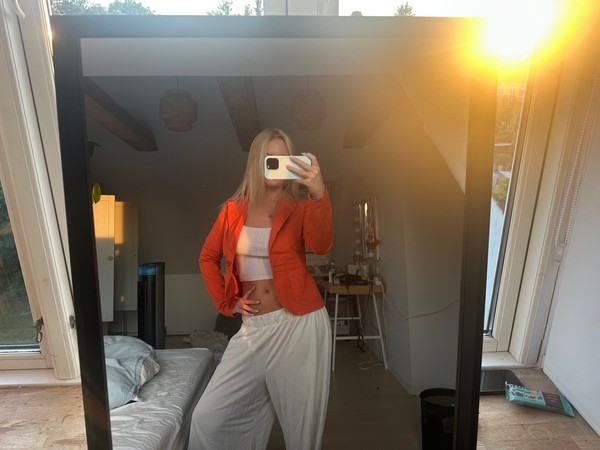 Coral/orange blazer
