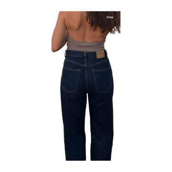 Sloughy blue jeans