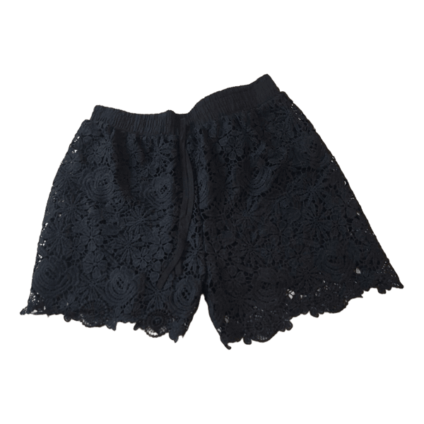 Black lace shorts