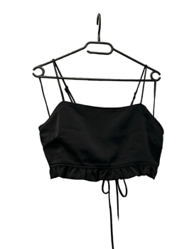 Black satin cami top