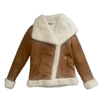 River island Brown faux shearling jacket