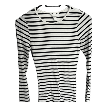 Striped long-sleeved top