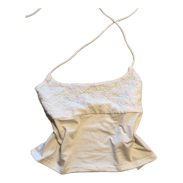 Hvid halterneck top