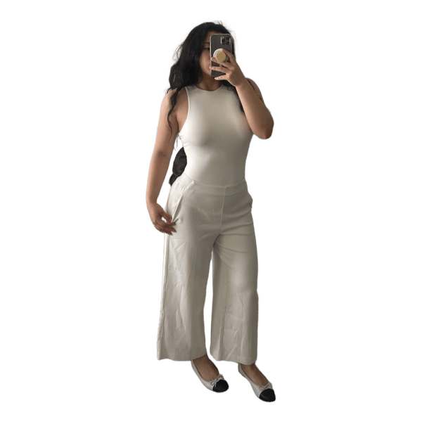 White elegant halterneck bodysuit