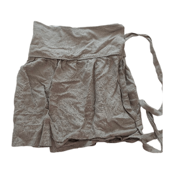 Beige linen wrap skirt