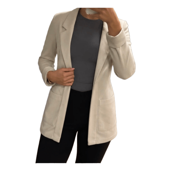 Beige avonainen bleiseri