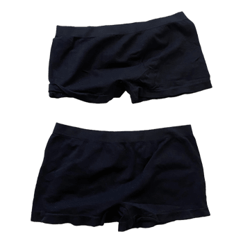 Black seamless undershorts