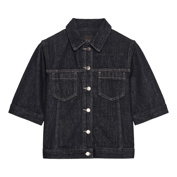 Zara kortærmet denimjakke