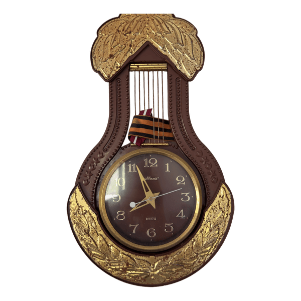 Vintage brown wall clock