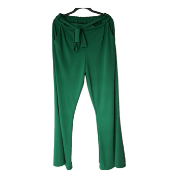 Green wide leg trousers