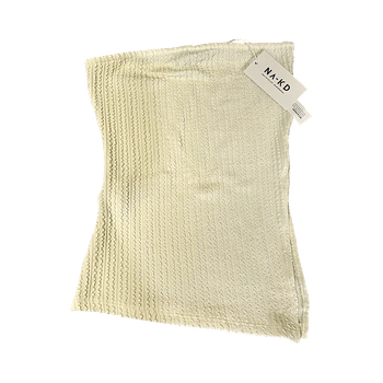 Offwhite structured tube top
