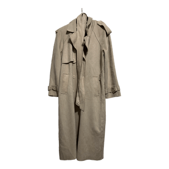 Beige suede trench coat