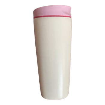 Brand new Asthetic Travel Mug | Cream & Pink | Cute Minimal Cup