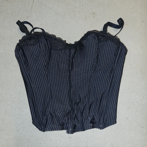 Pinstripe corset top