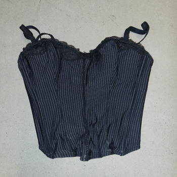 Pinstripe corset top