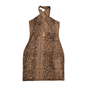Sexy Club Snake Print Mini Dress