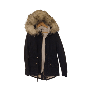 Mustanvärinen parkatakki