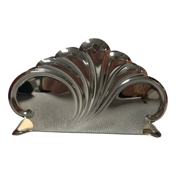 Silver tone napkin holder
