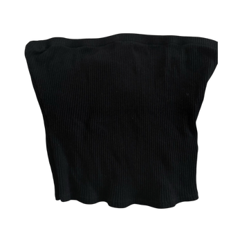 Black ribbed tube top