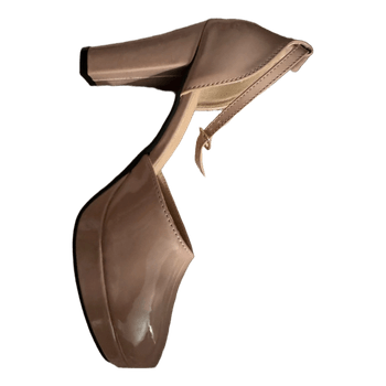 Beige platform high heels