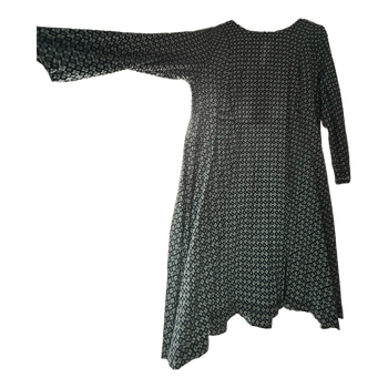 Blue patterned viscose dress