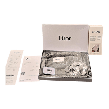 Dior silver gray silk stole