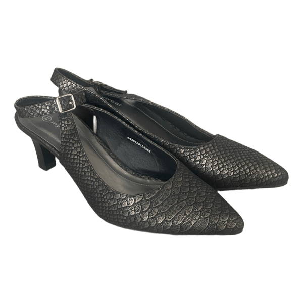 Grey snake print heels