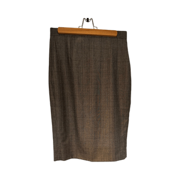 Grey wool pencil skirt