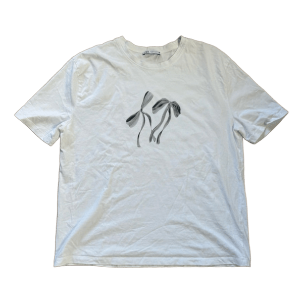 Hvid t-shirt med motiv