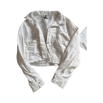 Valkoinen farkkutakki