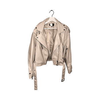 Vaalea tekonahkatakki