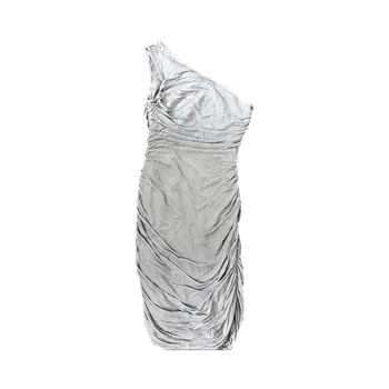 One shoulder ruched dress