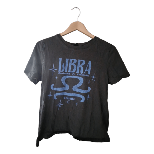 Tummanharmaa Libra t-paita
