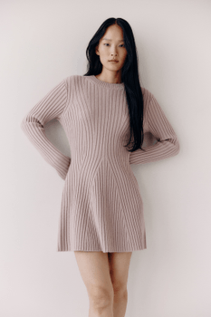 Black ribbed dress