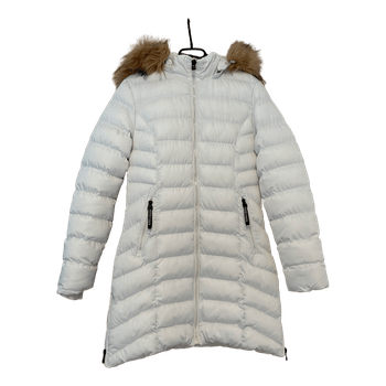 White puffer coat