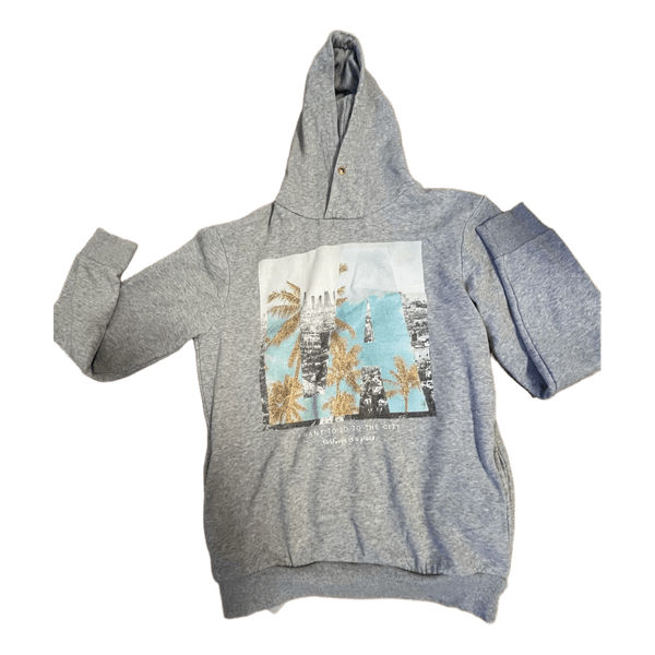 Grey graphic hoodie