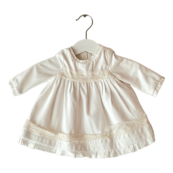 Mayoral baby dress + bonnet 0-1M