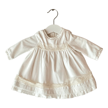 Mayoral baby dress + bonnet 0-1M