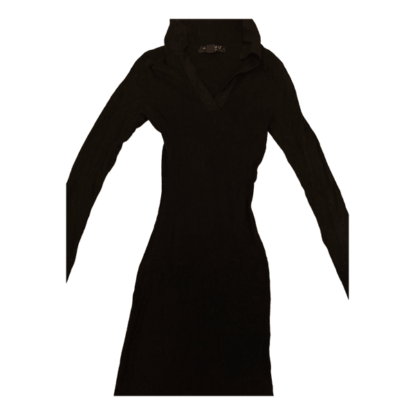 Black knitted dress
