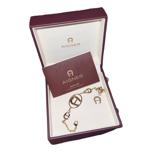Äkta aigner armband guldpläterat